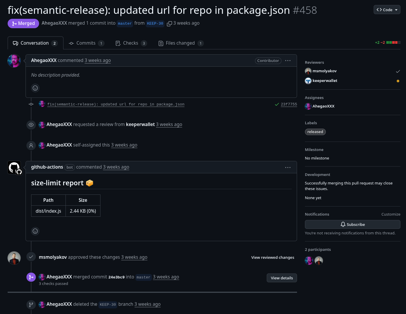 Keeper-Wallet accepted release